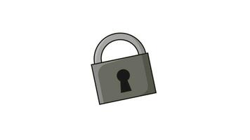 animated video of a moving padlock