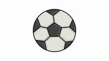 animated video of forming a soccer ball on a white background