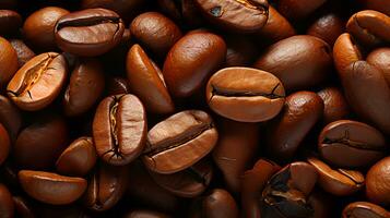 Brown roasted aromatic coffee beans robusta arabica pattern photo