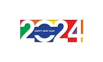 2024 Happy New Year Background Design. vector