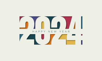 2024 Happy New Year Background Design. vector