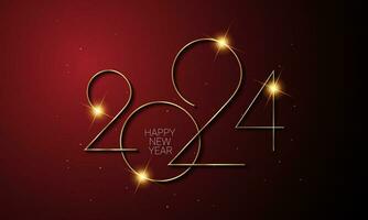 2024 Happy New Year Background Design. vector