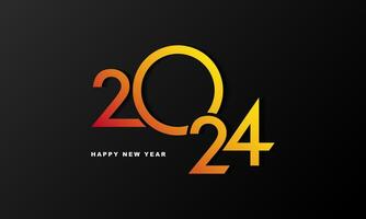 2024 Happy New Year Background Design. vector