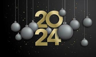 2024 Happy New Year Background Design. vector