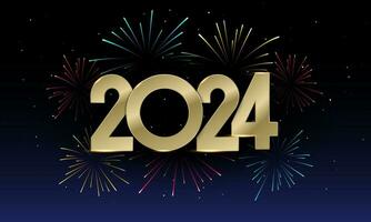 2024 Happy New Year Background Design. vector