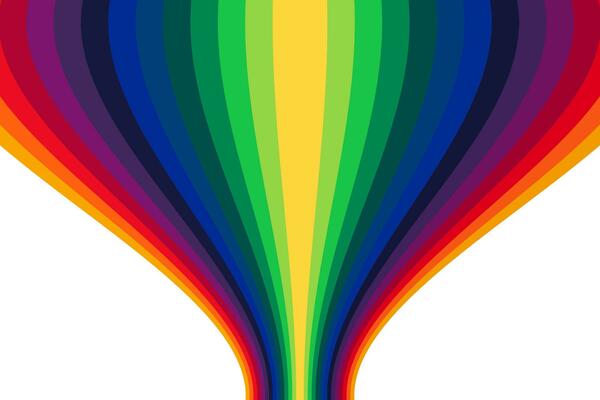 Groovy hippie abstract psychedelic background. Retro vintage rainbow swirl color. Vector illustration