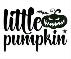 Little pumpkin Happy Halloween shirt print template, Pumpkin Fall Witches Halloween Costume shirt design vector