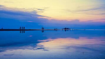 Sunset over the sea at Ko Samui photo