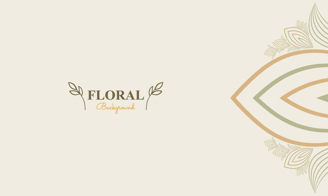floral background with abstract natural shape, leaf and floral ornament in soft pastel color style