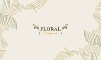 natural floral background with abstract natural shape, leaf and floral ornament in soft color style vector