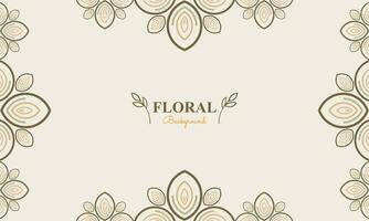 floral background with abstract natural shape, leaf and floral ornament in soft pastel color style vector