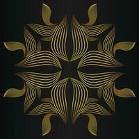 golden flower petal, luxury gold floral decoration vector