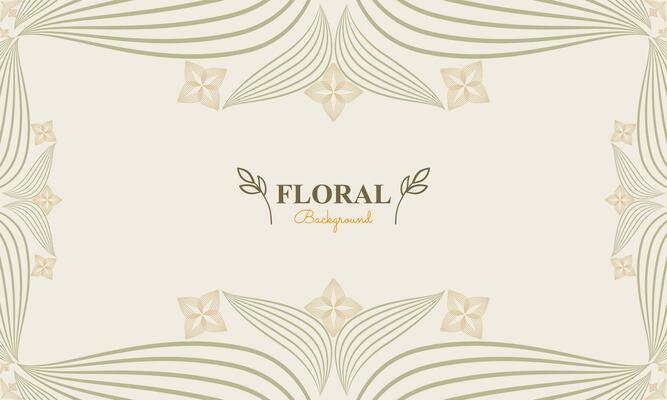 floral background with abstract natural shape, leaf and floral ornament in soft pastel color style