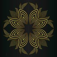 golden flower petal, luxury gold floral decoration vector