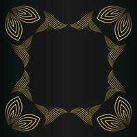 golden flower petal, luxury gold floral decoration vector