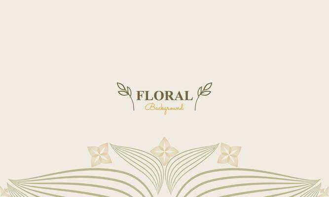 floral background with abstract natural shape, leaf and floral ornament in soft pastel color style