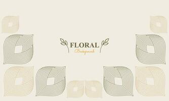 floral background with abstract natural shape, leaf and floral ornament in soft pastel color style vector
