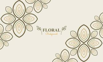 floral background with abstract natural shape, leaf and floral ornament in soft pastel color style vector