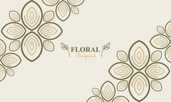 floral background with abstract natural shape, leaf and floral ornament in soft pastel color style vector