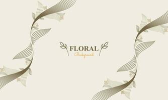 floral background with abstract natural shape, leaf and floral ornament in soft pastel color style vector