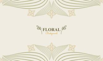 floral background with abstract natural shape, leaf and floral ornament in soft pastel color style vector