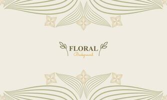 floral background with abstract natural shape, leaf and floral ornament in soft pastel color style vector