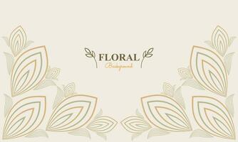 floral background with abstract natural shape, leaf and floral ornament in soft pastel color style vector