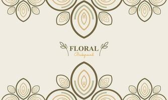 floral background with abstract natural shape, leaf and floral ornament in soft pastel color style vector