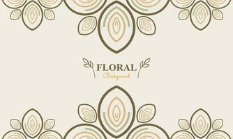 floral background with abstract natural shape, leaf and floral ornament in soft pastel color style vector