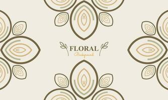 floral background with abstract natural shape, leaf and floral ornament in soft pastel color style vector