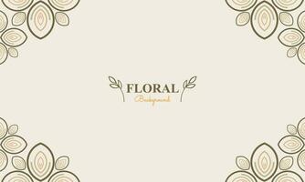 floral background with abstract natural shape, leaf and floral ornament in soft pastel color style vector