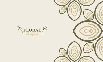 floral background with abstract natural shape, leaf and floral ornament in soft pastel color style vector