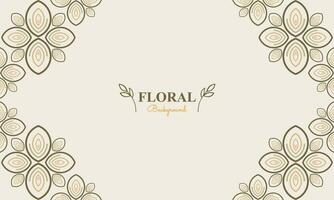 floral background with abstract natural shape, leaf and floral ornament in soft pastel color style vector