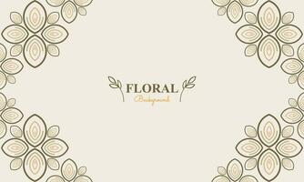 floral background with abstract natural shape, leaf and floral ornament in soft pastel color style vector