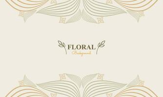 floral background with abstract natural shape, leaf and floral ornament in soft pastel color style vector