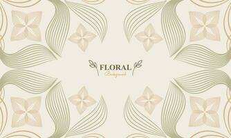 natural floral background with abstract natural shape, leaf and floral ornament in soft color style vector