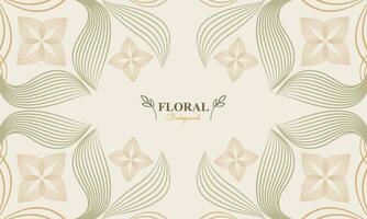 natural floral background with abstract natural shape, leaf and floral ornament in soft color style vector