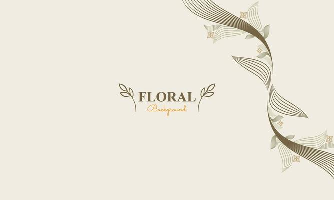 floral background with abstract natural shape, leaf and floral ornament in soft pastel color style