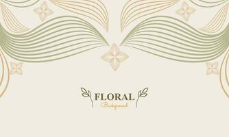 natural floral background with abstract natural shape, leaf and floral ornament in soft color style vector