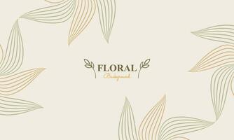 natural floral background with abstract natural shape, leaf and floral ornament in soft color style vector