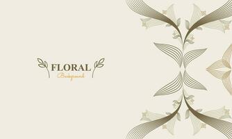 floral background with abstract natural shape, leaf and floral ornament in soft pastel color style vector