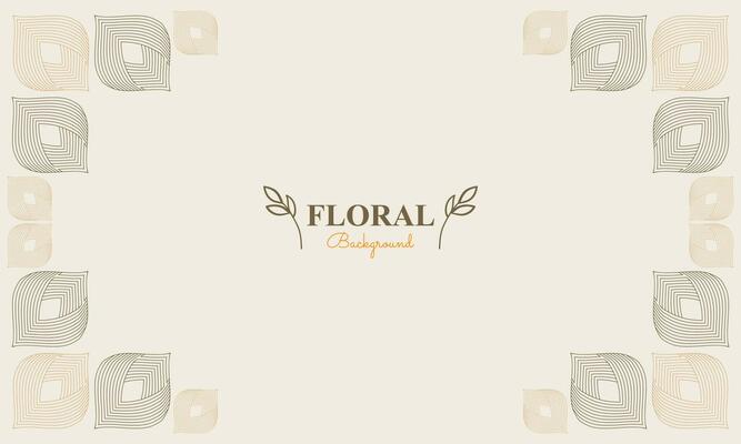 floral background with abstract natural shape, leaf and floral ornament in soft pastel color style