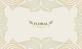 floral background with abstract natural shape, leaf and floral ornament in soft pastel color style vector