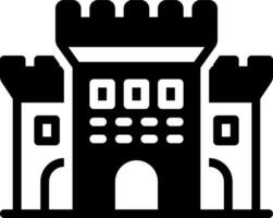 solid icon for castle vector