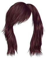 trendy  woman  hairs  pink color . medium length . beauty style . realistic  3d . vector