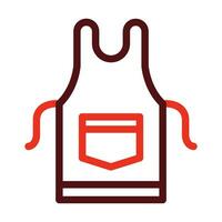 Apron Vector Thick Line Two Color Icons For Personal And Commercial Use.
