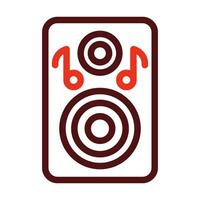 Speaker Vector Thick Line Two Color Icons For Personal And Commercial Use.