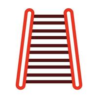 Step Ladder Vector Thick Line Two Color Icons For Personal And Commercial Use.