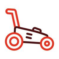 Grass Cutter Vector Thick Line Two Color Icons For Personal And Commercial Use.