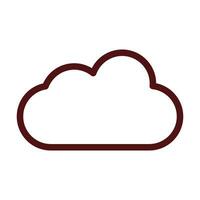 Cloud Vector Thick Line Two Color Icons For Personal And Commercial Use.
